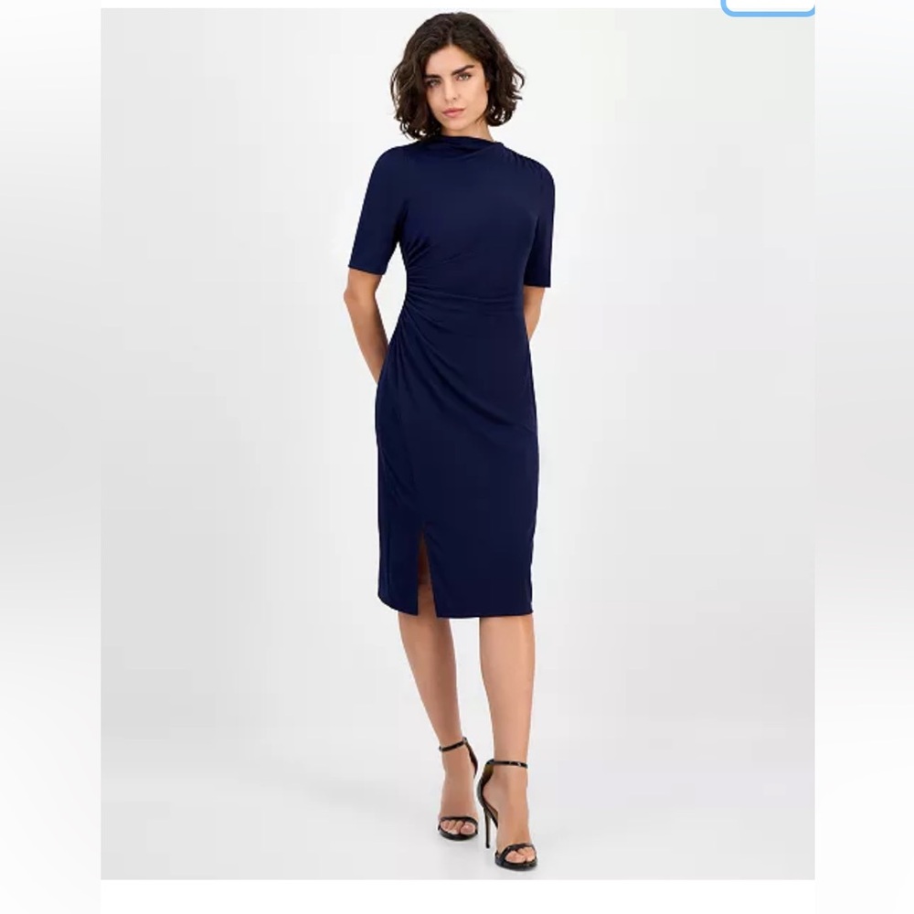 Anne Klein
Women's Cowl-Neck Side-Ruched Dress